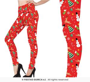 Rode Kerstmis Legging Prints