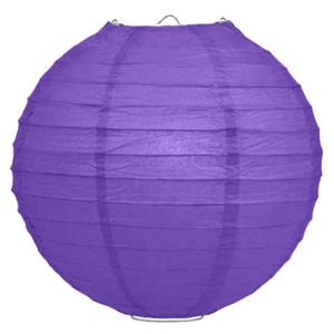 Luxe bol feest lampion - paars - dia 35 cm - papier