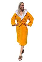 Gele badjas met capuchon - sauna-m
