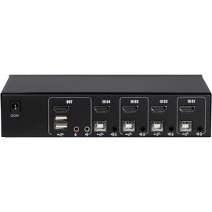 Inter-Tech AS-41HA HDMI KVM-switch Zwart