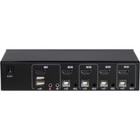 Inter-Tech AS-41HA HDMI KVM-switch Zwart - thumbnail