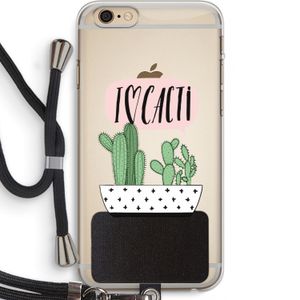 I love cacti: iPhone 6 PLUS / 6S PLUS Transparant Hoesje met koord