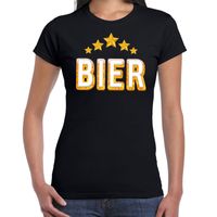 BIER drank fun t-shirt zwart voor dames