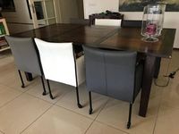 Set van 6 leren kuip eetkamerstoelen - met wieltjes - verschillende kleuren leer - Echt leer, Modern, ontdek de vele Leersoorten en Kleuren bij ShopX