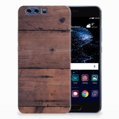 Huawei P10 Plus | Bumper Hoesje | Old Wood