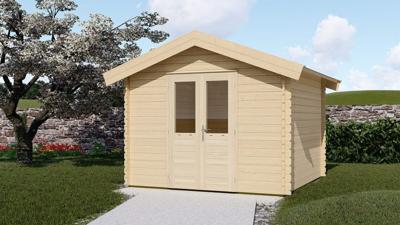Woodpro Blokhut/Tuinhuis Dreumel 300x300 cm- Zadeldak- Hout- Woodpro