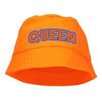 Koningsdag vissershoedje/bucket hat oranje - queen - 57-58 cm - thumbnail