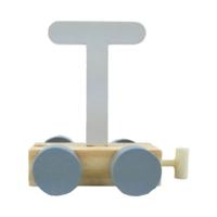 JeP kids houten treinletter T-offwhite uni