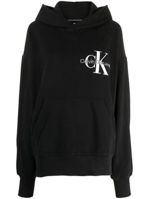 Calvin Klein Jeans hoodie à logo brodé - Noir