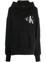 Calvin Klein hoodie à logo brodé - Noir - thumbnail