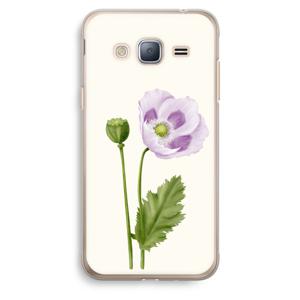 Purple poppy: Samsung Galaxy J3 (2016) Transparant Hoesje