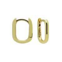 Karma Oorringen Plain Hinged Hoops Round Square 12 mm Goud