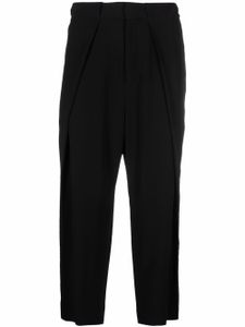 Balmain pantalon court à plis marqués - Noir