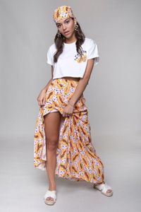 Colourful Rebel Rok Rive Papaya High Low Skirt