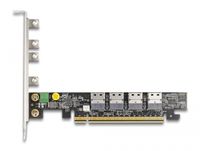 Delock 90111 PCI Express x16-kaart naar 4 x interne SFF-8654 4i NVMe - Bifurcatie - thumbnail
