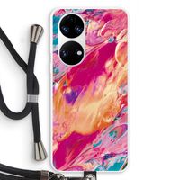 Pastel Echoes: Huawei P50 Transparant Hoesje met koord