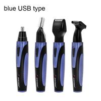 SPORTMAN vier-in-één USB oplaadbare oor neus tondeuse baard gezicht scheerapparaat wenkbrauwen Hair Trimmer voor Men(blue USB type)