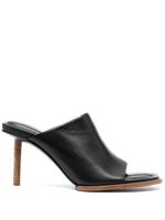 Jacquemus mules Les Mules Rond Carré en cuir - Noir - thumbnail