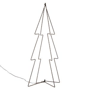 Kerstverlichting 3D kerstbomen met 60 lampjes classic warm 72 cm - kerstverlichting figuur