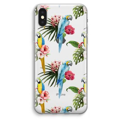 Kleurrijke papegaaien: iPhone XS Max Transparant Hoesje