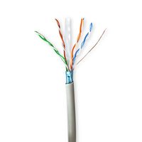 Nedis Netwerk Kabel Rol | CAT6 | Stranded | F/UTP | CCA | 100.0 m | Binnenshuis | Rond | PVC | Grijs | Gift Box - CCBG8522GY100