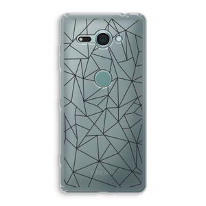 Geometrische lijnen zwart: Sony Xperia XZ2 Compact Transparant Hoesje