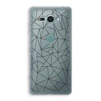 Geometrische lijnen zwart: Sony Xperia XZ2 Compact Transparant Hoesje