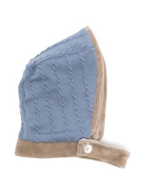 La Stupenderia bonnet à bords en fourrure artificielle - Bleu