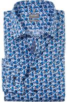 OLYMP Comfort Fit Overhemd blauw, Motief - thumbnail