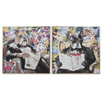 Canvas Home ESPRIT polyestyreen Canvas 82,5 x 3,5 x 82,5 cm