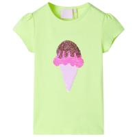 VidaXL Kindershirt 92 neongeel
