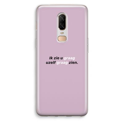 uzelf graag zien: OnePlus 6 Transparant Hoesje