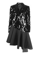 Comme Des Garçons manteau mi-long à sequins - Noir