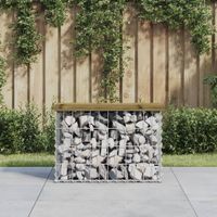 Tuinbank schanskorfontwerp 63x31,5x42 cm gempregneerd hout - thumbnail