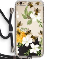 No flowers without bees: iPhone 6 PLUS / 6S PLUS Transparant Hoesje met koord