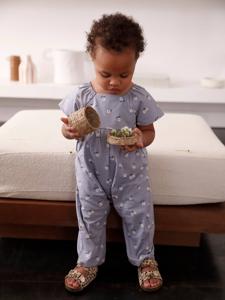 Vertbaudet meisjes jumpsuit met vlindermouwen hemelsblauw
