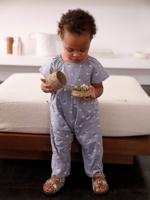 Vertbaudet meisjes jumpsuit met vlindermouwen hemelsblauw Vertbaudet meisjes jumpsuit met vlindermouwen hemelsblauw