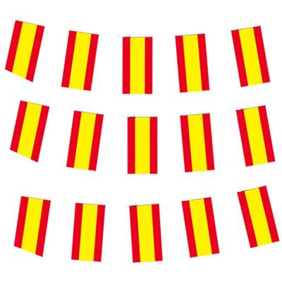 Slinger Spanje - 3x - 4 meter - papier - brandvertragend - Spaanse vlag