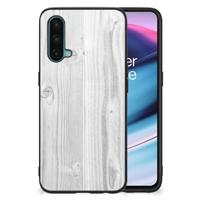 OnePlus Nord CE 5G Houten Print Telefoonhoesje White Wood