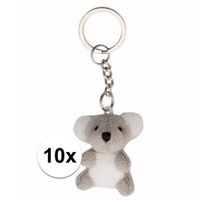 10x Pluche knuffel sleutelhangers koala beertjes 6 cm   -