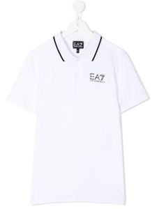 Ea7 Emporio Armani polo à logo imprimé - Blanc