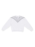 Marcelo Burlon County Of Milan Kids sweat en coton à imprimé bandana - Blanc - thumbnail