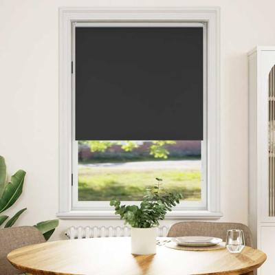 VidaXL Rolgordijn verduisterend 80x175 cm zwart