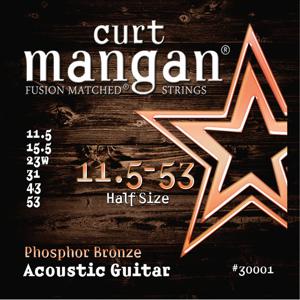 Curt Mangan Phosphor Bronze 11.5-53 snarenset voor staalsnarige akoestische gitaar