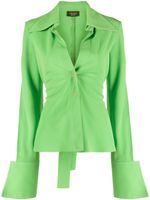 A.W.A.K.E. Mode chemise froncée à poignets oversize - Vert