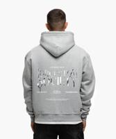 Jorcustom Fleece Uncommon Minds Oversized Hoodie Heren Grijs - Maat XS - Kleur: Grijs | Soccerfanshop