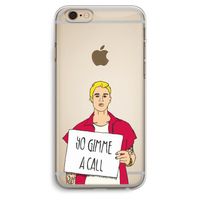 Gimme a call: iPhone 6 Plus / 6S Plus Transparant Hoesje