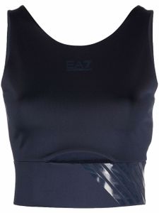 Ea7 Emporio Armani brassière de sport à logo imprimé - Bleu