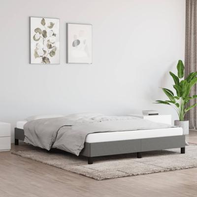 Bedframe zonder matras stof donkergrijs 140x200 cm