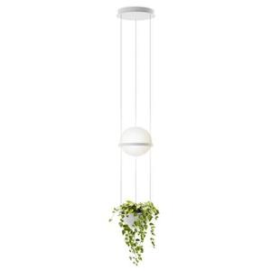 Vibia Palma Hanglamp 3724 LED Ø22 met plantenbak mat wit